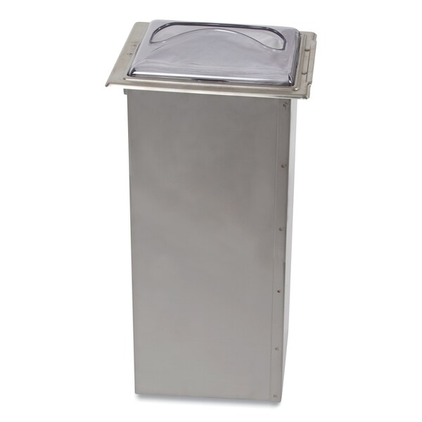San Jamar In-Counter Napkin Dispenser, 7 x 5.5 x 19.63, Clear/Stainless Steel - H2003CLSS