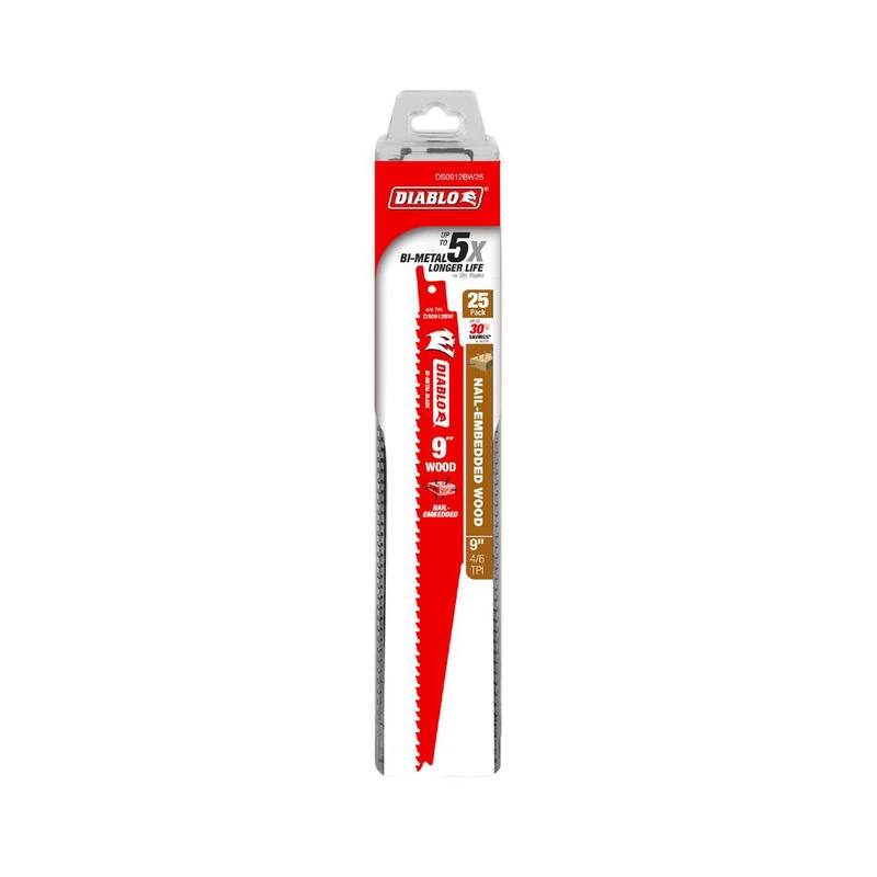 DIABLO 9 pulgadas 8/14 TPI Hojas de Sierra Recíproca Bimetálicas para Cortes de Propósito General - DS0912BW25