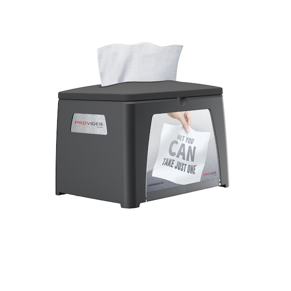 Provider Table Top Pop Up Napkin Dispenser, Solid Black/Black - PRO-NTT1030