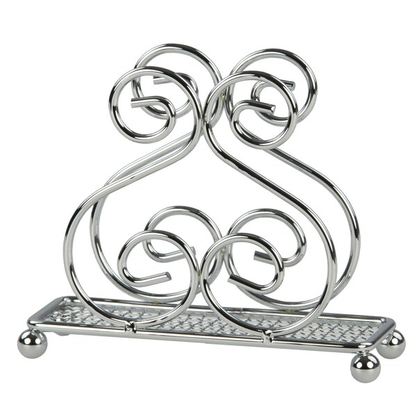 Home Basics Scroll Collection Chrome Plated Steel Napkin Holder - NH40900