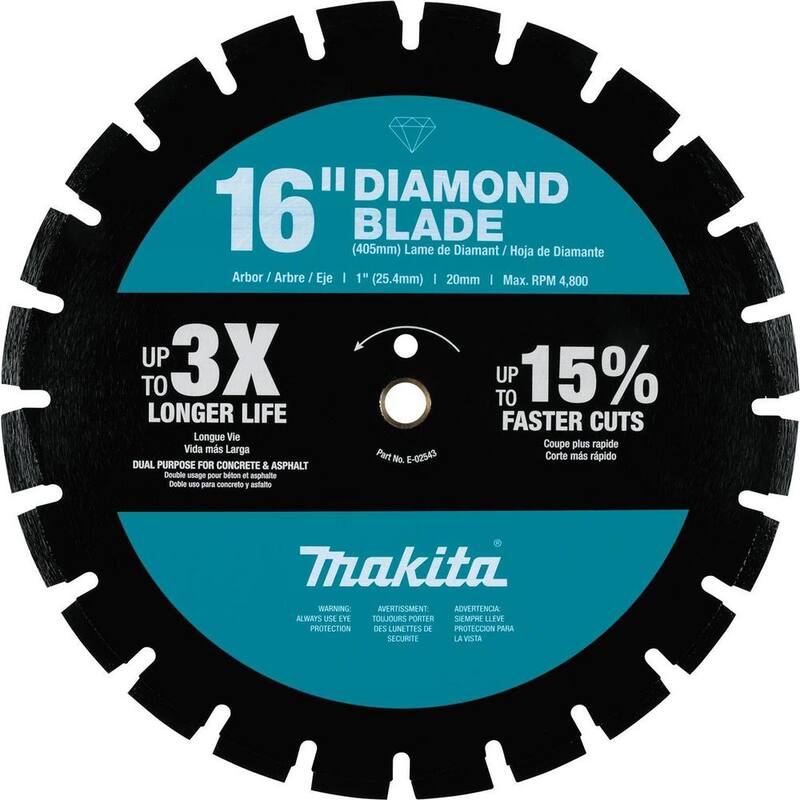 Makita 16 pulgadas Hoja de Diamante, Segmentada, de Doble Uso - E-02543