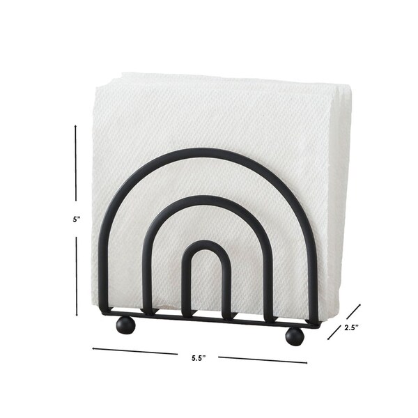 Home Basics Home Basics Wire Collection Napkin Holder, Black - ZOR96189
