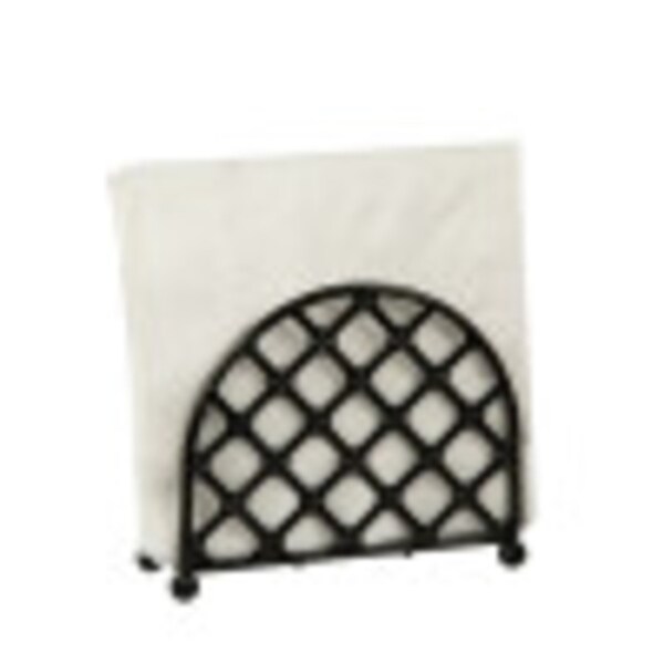 Home Basics Lattice Collection FreeStanding Napkin Holder, Black - NH44042
