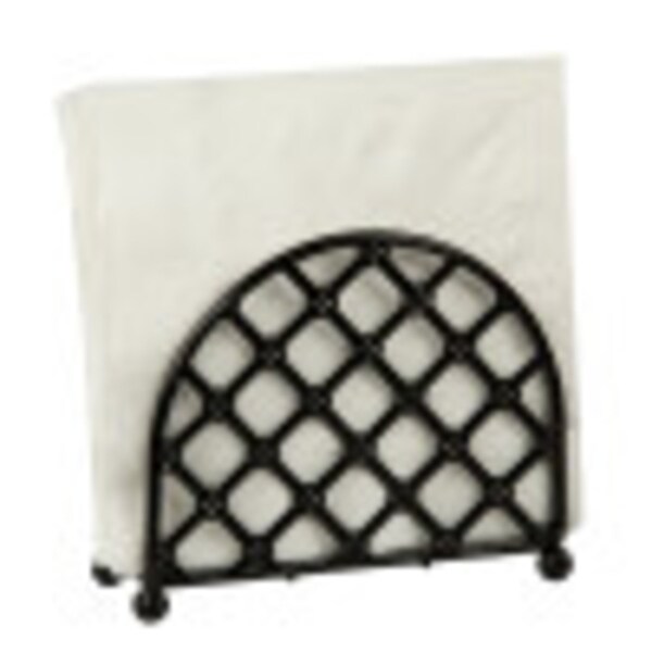 Home Basics Lattice Collection FreeStanding Napkin Holder, Black - NH44042