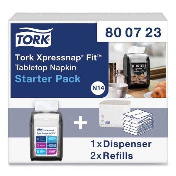 Tork Xpressnap Fit Starter Pack, 4 x 6 x 7, Black - 800723
