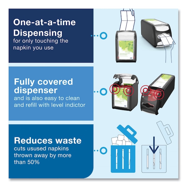 Tork Xpressnap Fit Starter Pack, 4 x 6 x 7, Black - 800723