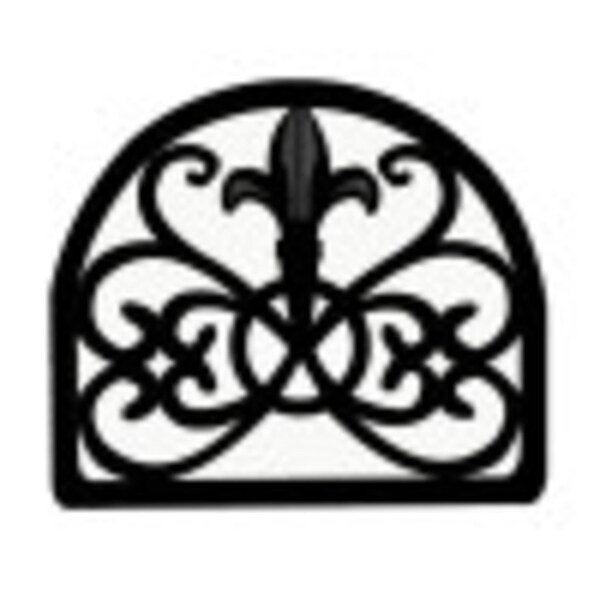 Home Basics Cast Iron Fleur De Lis Napkin Holder, Black - NH44398