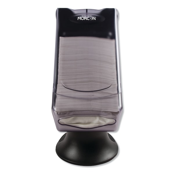 Morcon Tissue Valay Tower Napkin Dispenser, 8 x 17.25 x 13, Transparent Black - NT555