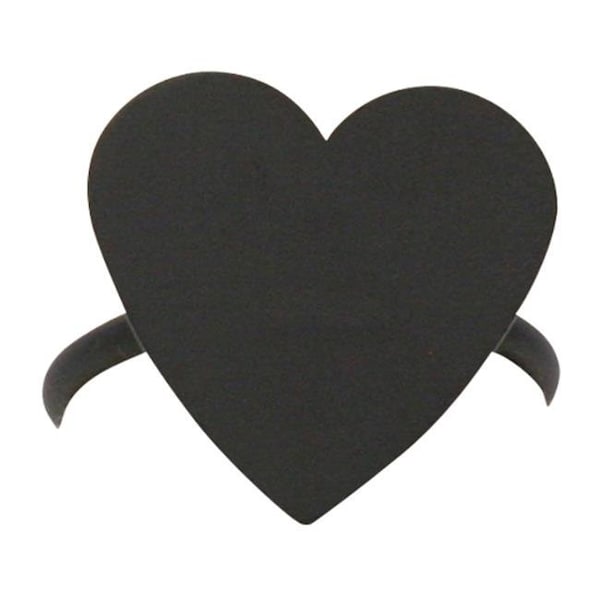 Village Wrought Iron Village Wrought Iron NR-46 Heart Napkin Ring - Black - NR-46