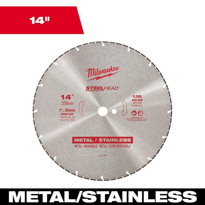 Milwaukee 14 pulgadas Cuchilla de corte de diamante Steelhead - 49-93-7840