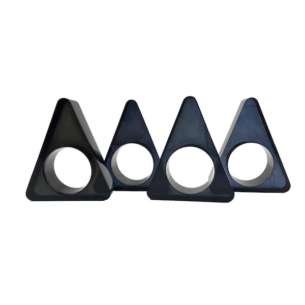Muebles Yellow Triangle Lucite Napkin Ring - Set of 4 - MU3166955