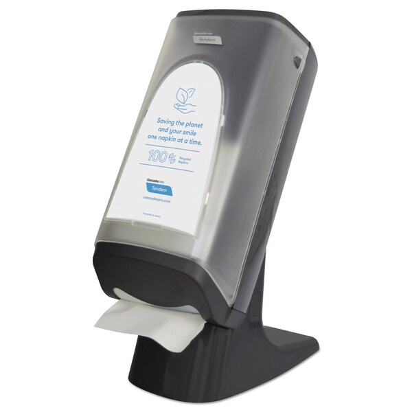 Cascades Pro Tandem Stand/Wall Napkin Dispenser, 9.06 x 12.4 x 20.28, Gray - C440