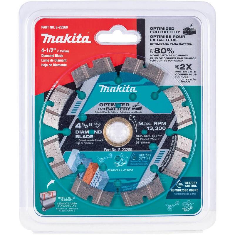 Disco de Diamante de Borde Segmentado de Makita de 4.5 pulgadas - E-23260