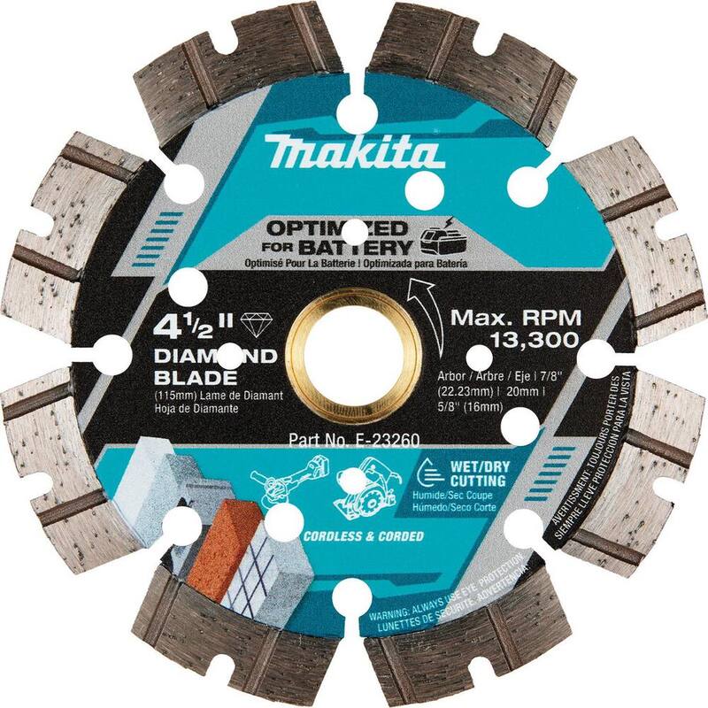 Disco de Diamante de Borde Segmentado de Makita de 4.5 pulgadas - E-23260