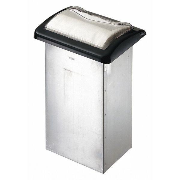 Venue Napkin Dispenser, Fullfold, Clear/Black - H2005CLBK