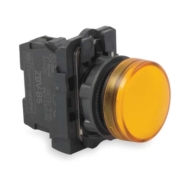 Luz piloto de Schneider Electric, LED, amarilla, 22mm, 24VCA/VCC - XB5AVB5
