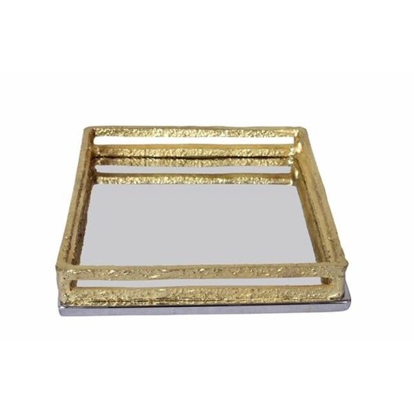 Classic Touch Decor Classic Touch TPNH2028 Square Napkin Holder with Gold Loop Design - TPNH2028