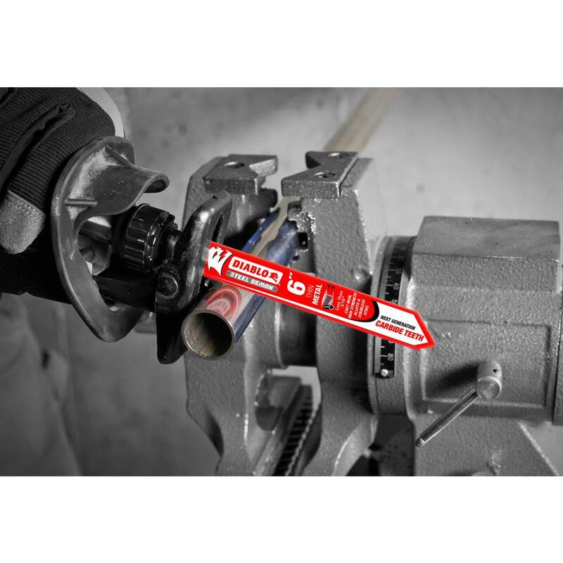 DIABLO 8 pulgadas 20 TPI Steel Demon Carbide Teeth Reciprocating Saw Blade para Metal Delgado - DS0820CF