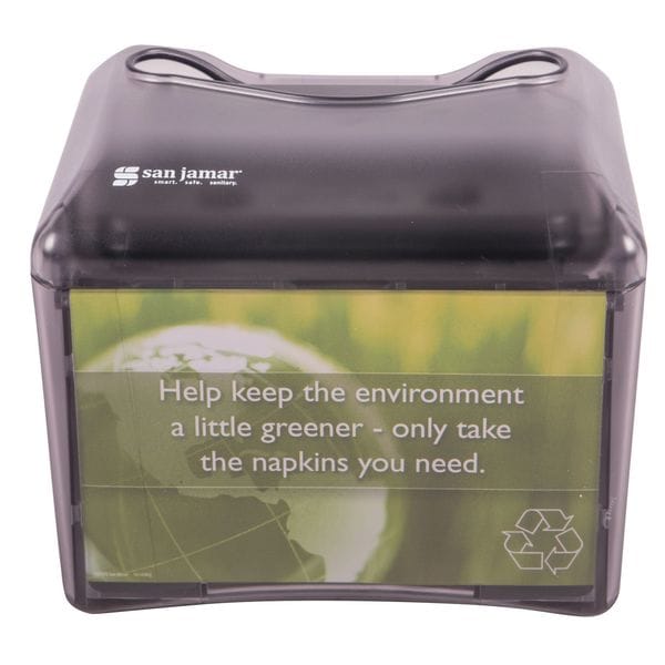Zoro Select Plastic, Color Black, 200, Napkin Dispenser - H4005TBKGR