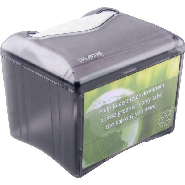 Zoro Select Plastic, Color Black, 200, Napkin Dispenser - H4005TBKGR