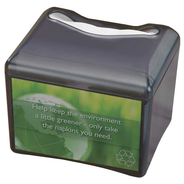 Zoro Select Plastic, Color Black, 200, Napkin Dispenser - H4005TBKGR