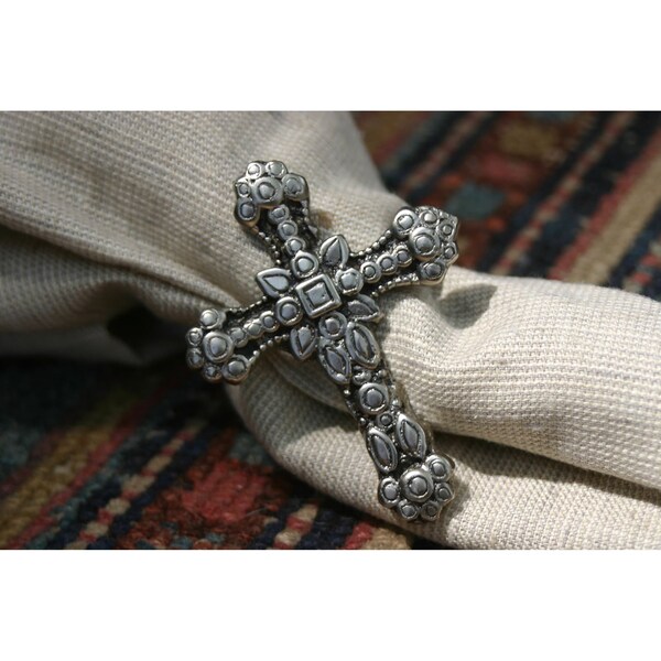 Elk Studio Cross Napkin Rings Set of 4 - NAP013/S4