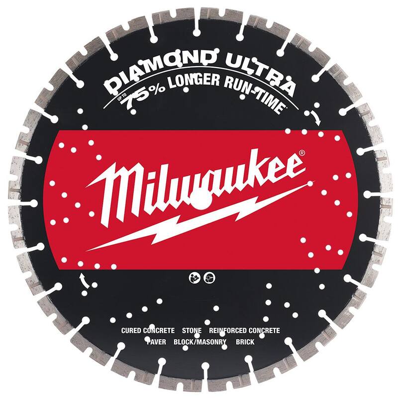 Disco de corte segmentado de diamante ultra de 14 pulgadas de Milwaukee - 49-93-7540
