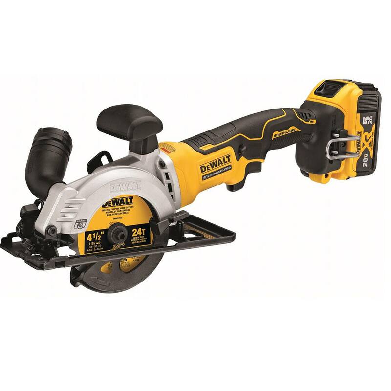 Hoja de sierra circular DEWALT ATOMIC de 4-1/2 pulgadas y 24 dientes - DWA412TCT