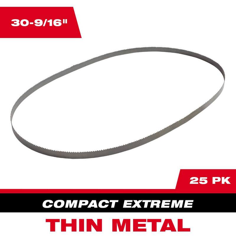 Milwaukee 30-9/16 pulg. 12/14 TPI Hoja de sierra de cinta para metal delgada extrema compacta (paquete de 25) para sierra de banda M12 FUEL - 48-39-0636