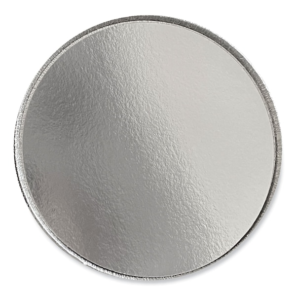 Boardwalk Round Aluminum To-Go Containers with Lid, 24 oz, 7 in. Diameter x 1.47 in.h, Silver, 200PK - BWKROUND7COMBO