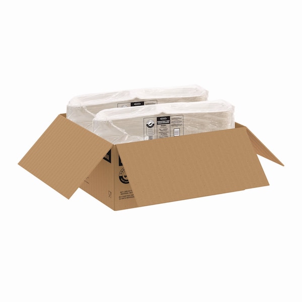 Dart Compostable Fiber Hinged Trays, ProPlanet Seal, 8.03 x 8.38 x 1.93, Ivory, Molded Fiber, 200PK - HC8FBR1