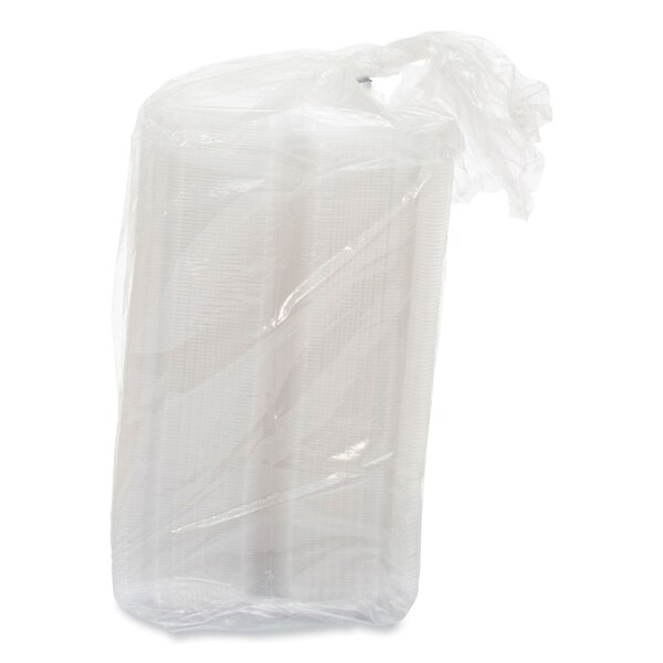 Dart StayLock Clear Hinged Lid Containers, 4.5 x 8.5 x 2.1, Clear, OPS Plastic, 250PK - C18UT1