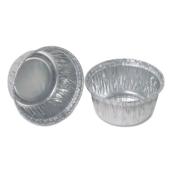 Ggw Presents 4 oz Aluminum Round Utility Containers, Silver - GG3200981