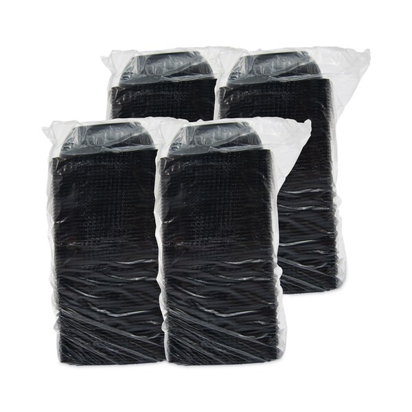 Dart PresentaBowls Pro Black Square Bowls, 48 oz, 8.5 x 8.5 x 2.6, Plastic, 252PK - B48SB