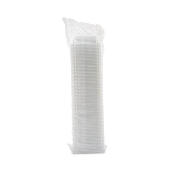 Dart TamperGuard Snack Boxes, 2-Compartment, 6.3 x 6.3 x 2.1, Clear, Plastic, 300PK - SBTG2