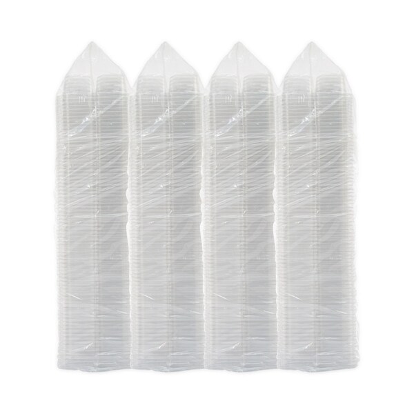 Dart TamperGuard Snack Boxes, 3-Compartment, 6.3 x 6.3 x 2.1, Clear, Plastic, 300PK - SBTG3