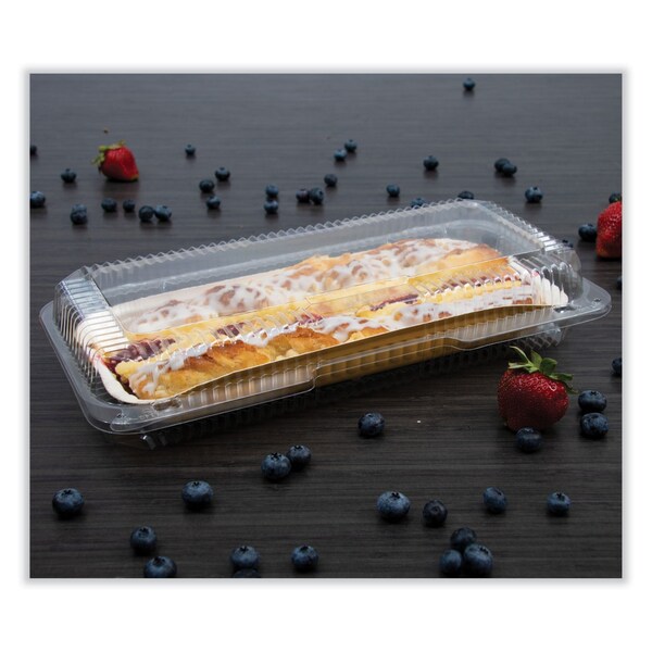 Dart StayLock Clear Hinged Lid Containers, 8 x 13.38 x 2.6, Clear, Plastic, 200PK - PET90UT1