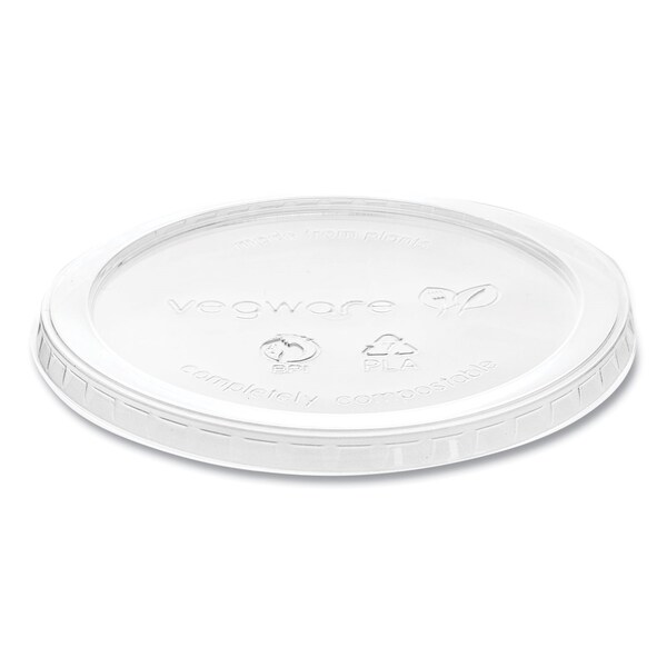 Vegware Round Deli Pot Lids, for 8 oz to 32 oz Deli Containers, Plastic, PK500 - VDC-120H