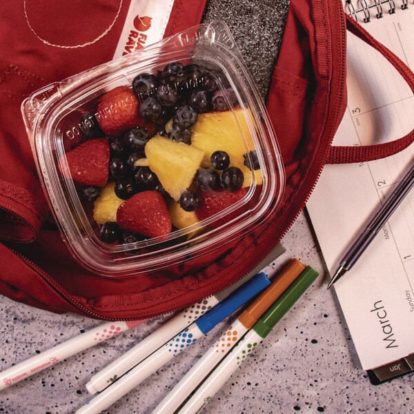 Dart ClearPac SafeSeal Tamper-Resistant/Evident Containers, Domed Lid, 12 oz, Clear, Plastic, 200PK - CH12DED