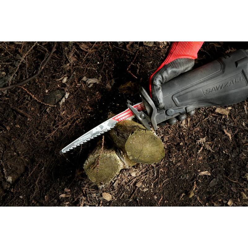 Milwaukee 12 pulgadas 3 TPI Podadora con dientes de carburo para corte de madera para sierra de vaivén SAWZALL (juego de 3 hojas) - 48-00-5333