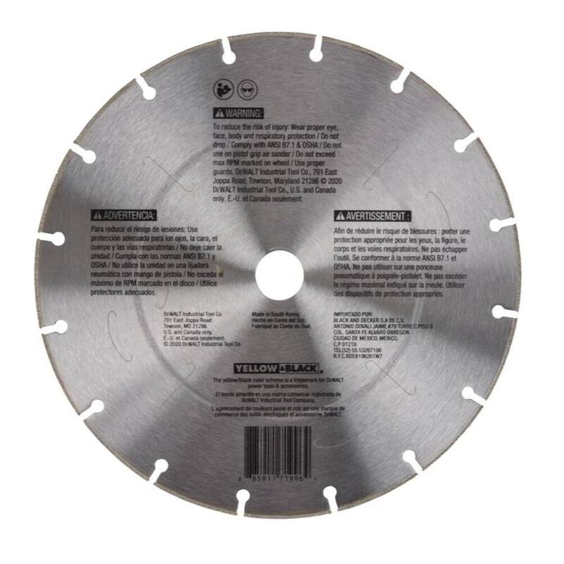 DEWALT 9 pulgadas Hoja de sierra de corte de metal con diamante - DWAFV8901