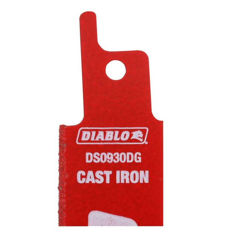 DIABLO 9 pulgadas Hoja de sierra reciprocante con diamante para corte de hierro fundido (paquete de 5) - DS0930DGX005