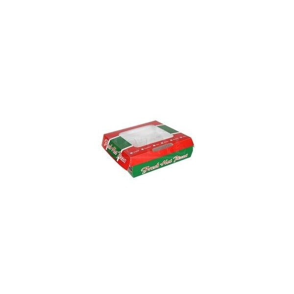 Pactiv 7x7 Hinged Window Pizza Box  in.Fresh Hot Pizza in. 250, 250PK - DPZA7WNDW