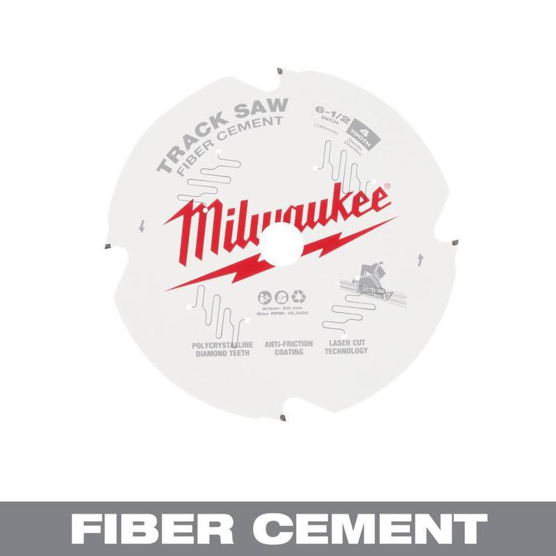 Milwaukee 6-1/2 pulgadas x 4 dientes de carburo de silicio Hoja para sierra de riel para cemento de fibra (paquete de 1) - 48-40-0670