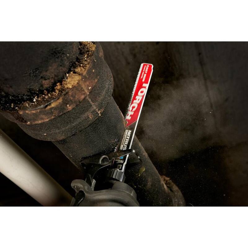 Si, por supuesto. El título traducido sería: "12 pulgadas. 8 TPI TORCH Nitrus Dientes de Carburo Hoja de Sierra Recíproca para Corte de Metal SAWZALL (Paquete de 3) - 48-00-5363"