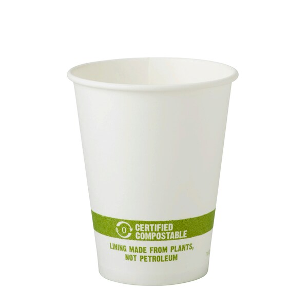 World Centric World Centric 8 oz. Paper FSC Mix Compostable Hot Bowl, PK1000 - CU-PA-8