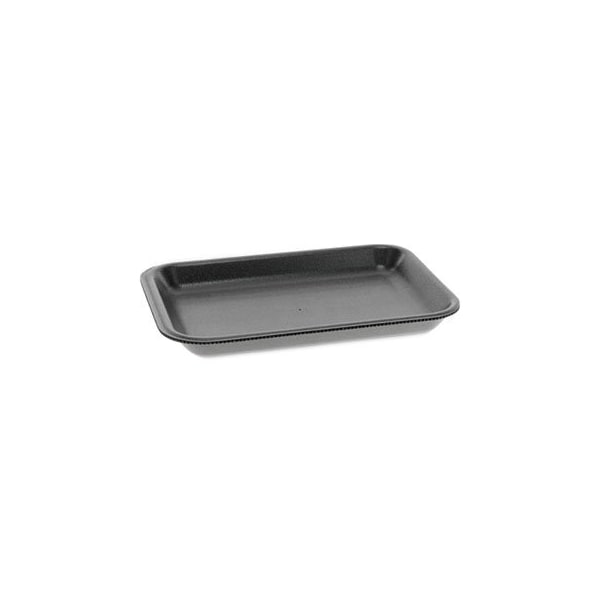 Pactivcorp Pactiv, SUPERMARKET TRAYS, #2, 1-COMPARTMENT, 8.2 X 5.7 X 0.91, BLACK, 500PK - 0TFB00200000