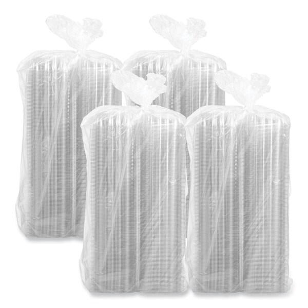 Dart ClearSeal Hinged-Lid Plastic Containers, 5.86w x 3.11h, Clear, Plastic, 500PK - PET57PST1