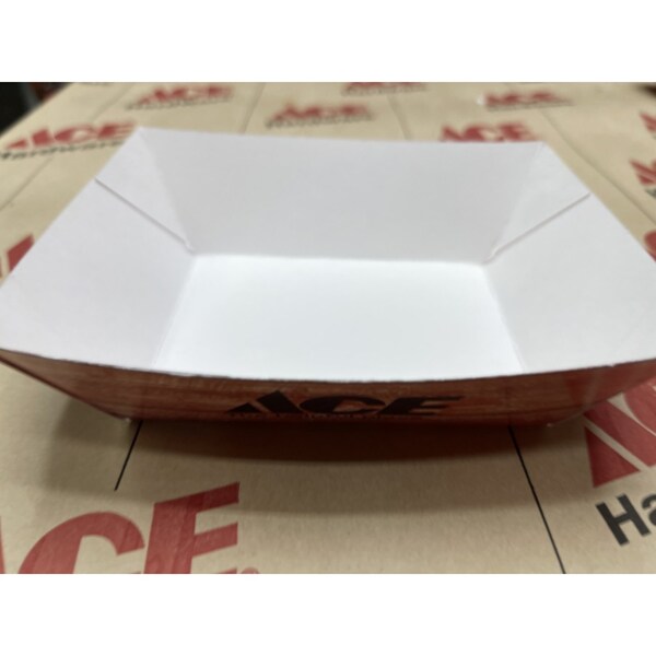 5280 Culinary Chef J's BBQ Provisions 4.5 oz Brown Paper Food Tray Serve Tray 6 in. D 125 pk - FOODTRAY 4.5