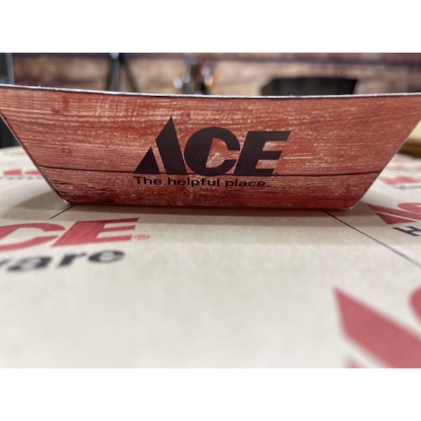 5280 Culinary Chef J's BBQ Provisions 4.5 oz Brown Paper Food Tray Serve Tray 6 in. D 125 pk - FOODTRAY 4.5